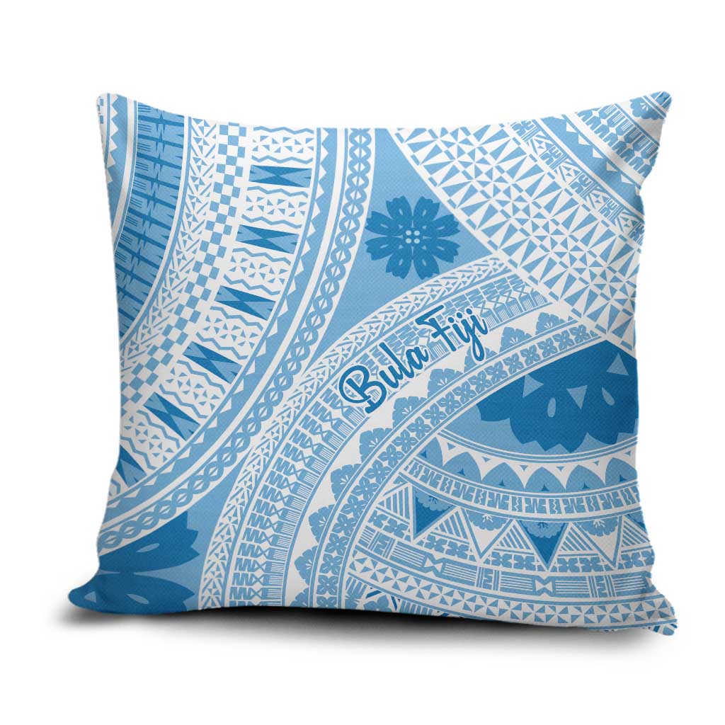 Bula Fiji Classic Masi Tapa Pillow Cover Turquoise LT7 Turquoise - Polynesian Pride