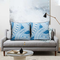 Bula Fiji Classic Masi Tapa Pillow Cover Turquoise LT7 - Polynesian Pride