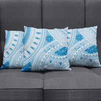 Bula Fiji Classic Masi Tapa Pillow Cover Turquoise LT7 - Polynesian Pride