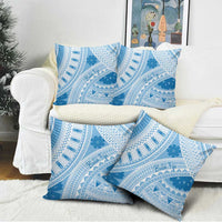 Bula Fiji Classic Masi Tapa Pillow Cover Turquoise LT7 - Polynesian Pride