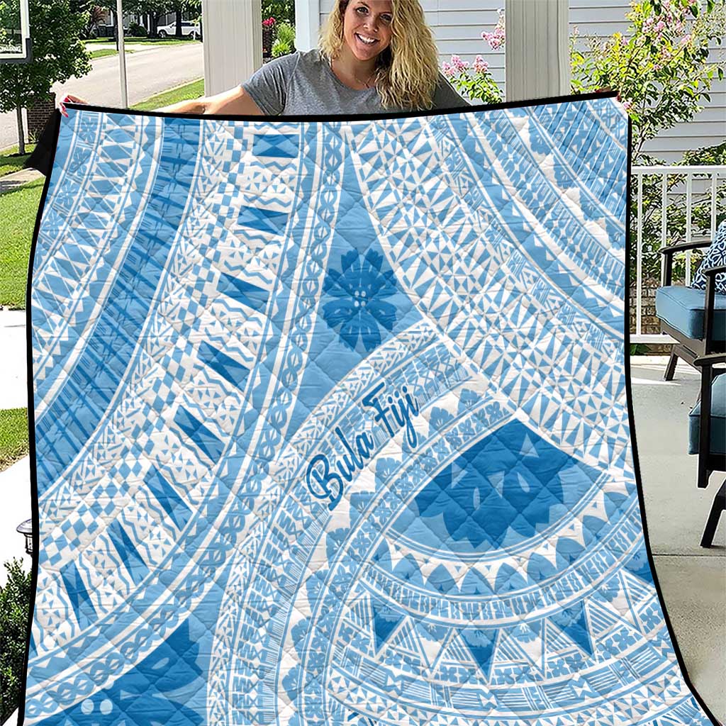 Bula Fiji Classic Masi Tapa Quilt Turquoise LT7 Turquoise - Polynesian Pride