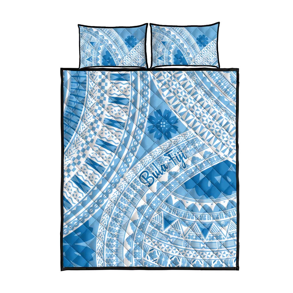 Bula Fiji Classic Masi Tapa Quilt Bed Set Turquoise LT7 - Polynesian Pride