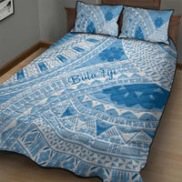 Bula Fiji Classic Masi Tapa Quilt Bed Set Turquoise LT7 - Polynesian Pride