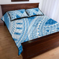 Bula Fiji Classic Masi Tapa Quilt Bed Set Turquoise LT7 - Polynesian Pride