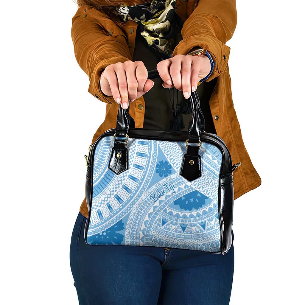 Bula Fiji Classic Masi Tapa Shoulder Handbag Turquoise LT7 One Size Turquoise - Polynesian Pride