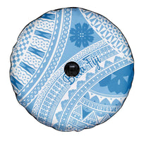Bula Fiji Classic Masi Tapa Spare Tire Cover Turquoise LT7 - Polynesian Pride