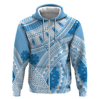 Bula Fiji Classic Masi Tapa Zip Hoodie Turquoise LT7 Zip Hoodie Turquoise - Polynesian Pride