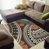 Bula Fiji Classic Masi Tapa Area Rug Vintage Brown LT7 - Polynesian Pride
