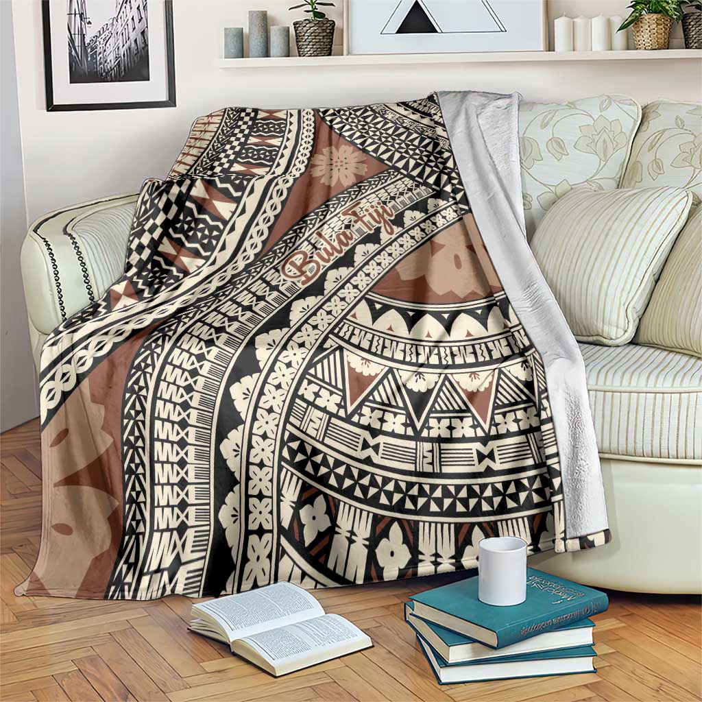 Bula Fiji Classic Masi Tapa Blanket Vintage Brown LT7 Brown - Polynesian Pride