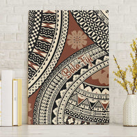 Bula Fiji Classic Masi Tapa Canvas Wall Art Vintage Brown LT7 Without Frame Brown - Polynesian Pride