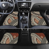 Bula Fiji Classic Masi Tapa Car Mats Vintage Brown LT7 Set 4pcs Brown - Polynesian Pride