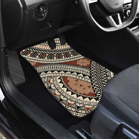 Bula Fiji Classic Masi Tapa Car Mats Vintage Brown LT7 - Polynesian Pride