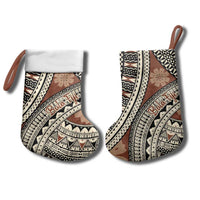 Bula Fiji Classic Masi Tapa Christmas Stocking Vintage Brown LT7 - Polynesian Pride