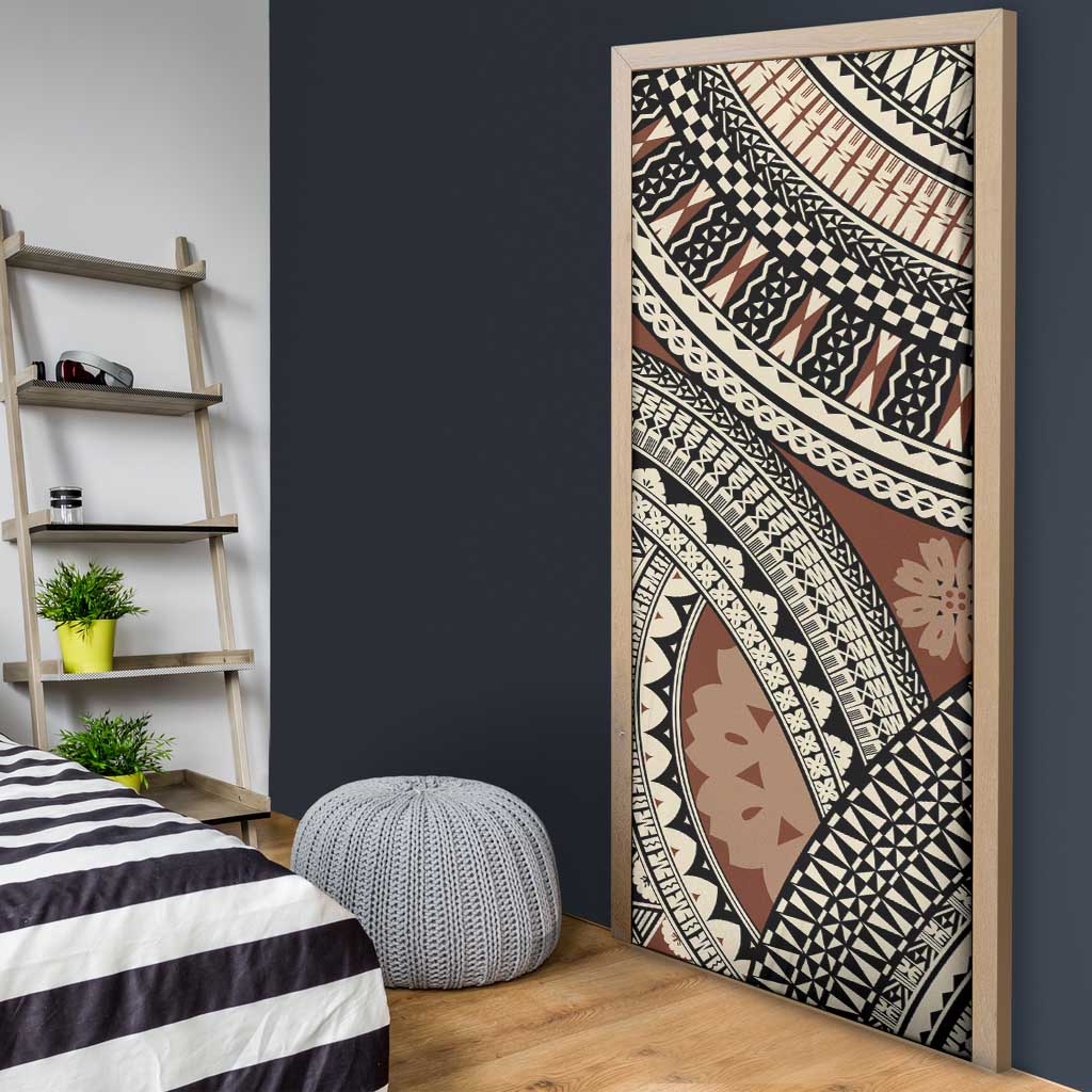 Bula Fiji Classic Masi Tapa Door Cover Vintage Brown LT7 - Polynesian Pride