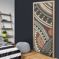 Bula Fiji Classic Masi Tapa Door Cover Vintage Brown LT7 - Polynesian Pride
