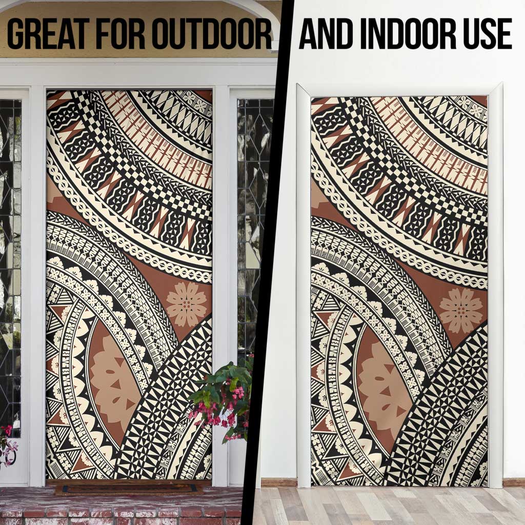 Bula Fiji Classic Masi Tapa Door Cover Vintage Brown LT7 - Polynesian Pride