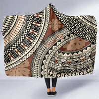 Bula Fiji Classic Masi Tapa Hooded Blanket Vintage Brown LT7 One Size Brown - Polynesian Pride