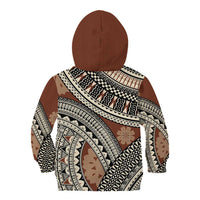Bula Fiji Classic Masi Tapa Kid Hoodie Vintage Brown LT7 - Polynesian Pride