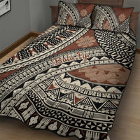 Bula Fiji Classic Masi Tapa Quilt Bed Set Vintage Brown LT7 - Polynesian Pride