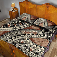 Bula Fiji Classic Masi Tapa Quilt Bed Set Vintage Brown LT7 - Polynesian Pride