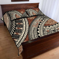 Bula Fiji Classic Masi Tapa Quilt Bed Set Vintage Brown LT7 - Polynesian Pride