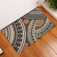 Bula Fiji Classic Masi Tapa Rubber Doormat Vintage Brown LT7 - Polynesian Pride
