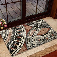 Bula Fiji Classic Masi Tapa Rubber Doormat Vintage Brown LT7 - Polynesian Pride