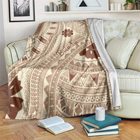 Bula Fiji Classic Masi Tapa Blanket Vintage Beige LT7 Beige - Polynesian Pride