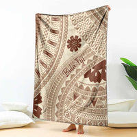 Bula Fiji Classic Masi Tapa Blanket Vintage Beige LT7 - Polynesian Pride