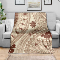 Bula Fiji Classic Masi Tapa Blanket Vintage Beige LT7 - Polynesian Pride