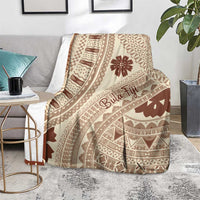 Bula Fiji Classic Masi Tapa Blanket Vintage Beige LT7 - Polynesian Pride