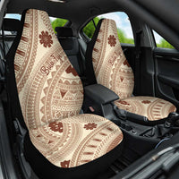 Bula Fiji Classic Masi Tapa Car Seat Cover Vintage Beige LT7 One Size Beige - Polynesian Pride