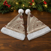 Bula Fiji Classic Masi Tapa Christmas Santa Hat Vintage Beige LT7 - Polynesian Pride