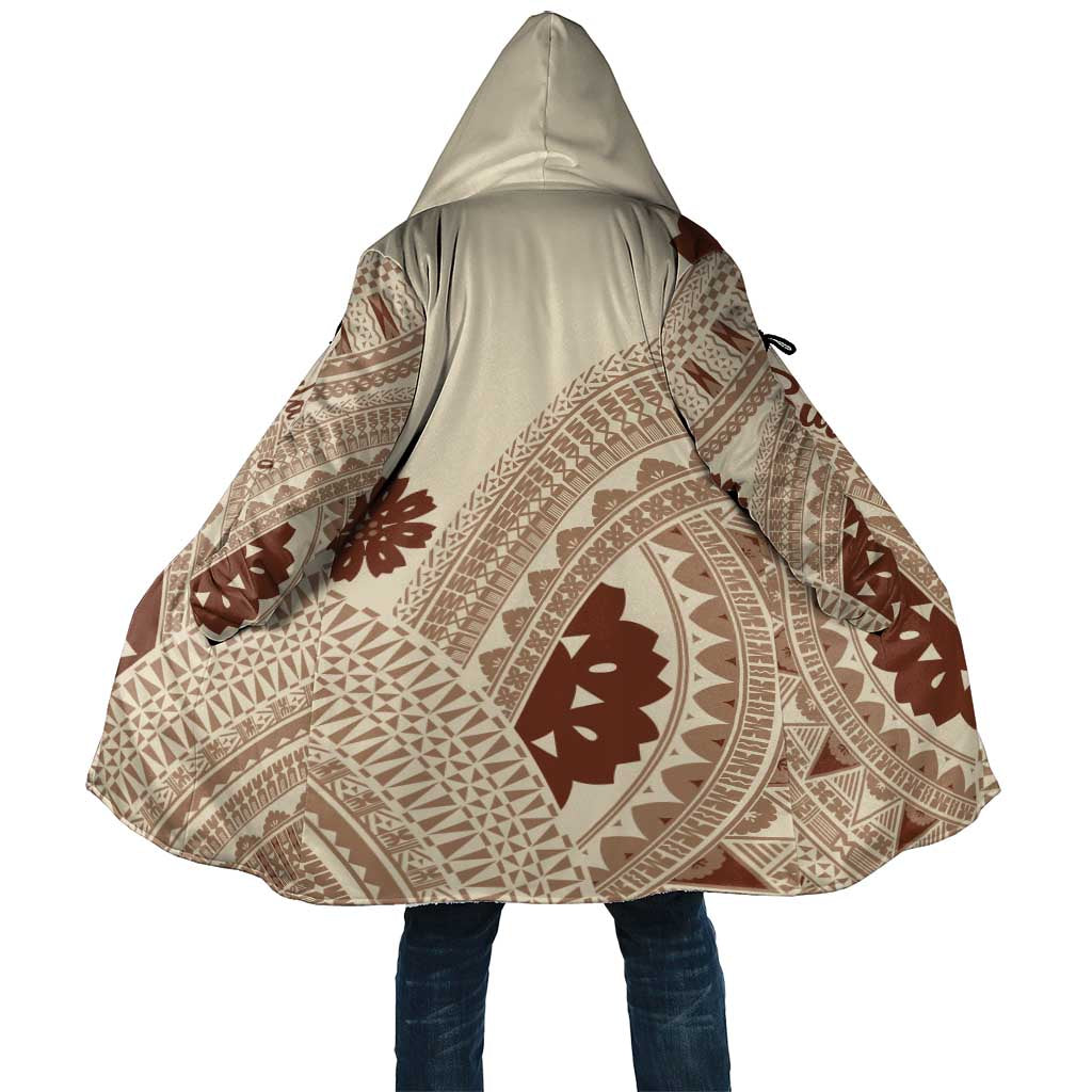Bula Fiji Classic Masi Tapa Cloak Vintage Beige LT7 Unisex Beige - Polynesian Pride