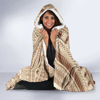 Bula Fiji Classic Masi Tapa Hooded Blanket Vintage Beige LT7 - Polynesian Pride