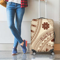 Bula Fiji Classic Masi Tapa Luggage Cover Vintage Beige LT7 - Polynesian Pride
