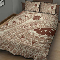 Bula Fiji Classic Masi Tapa Quilt Bed Set Vintage Beige LT7 - Polynesian Pride