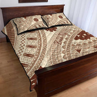 Bula Fiji Classic Masi Tapa Quilt Bed Set Vintage Beige LT7 - Polynesian Pride