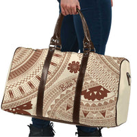 Bula Fiji Classic Masi Tapa Travel Bag Vintage Beige LT7 - Polynesian Pride