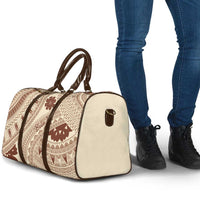 Bula Fiji Classic Masi Tapa Travel Bag Vintage Beige LT7 - Polynesian Pride