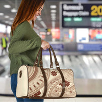 Bula Fiji Classic Masi Tapa Travel Bag Vintage Beige LT7 - Polynesian Pride
