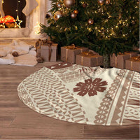 Bula Fiji Classic Masi Tapa Tree Skirt Vintage Beige LT7 - Polynesian Pride