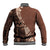 Bula Fiji Baseball Jacket Tribal Masi Tapa - Brown LT7 - Polynesian Pride