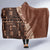 Bula Fiji Hooded Blanket Tribal Masi Tapa - Brown LT7 - Polynesian Pride