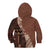 Bula Fiji Kid Hoodie Tribal Masi Tapa - Brown LT7 - Polynesian Pride