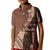 Bula Fiji Kid Polo Shirt Tribal Masi Tapa - Brown LT7 Kid Brown - Polynesian Pride