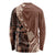 Bula Fiji Long Sleeve Shirt Tribal Masi Tapa - Brown LT7 - Polynesian Pride