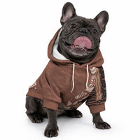 Bula Fiji Pet Hoodie Tribal Masi Tapa - Brown LT7 - Polynesian Pride