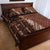 Bula Fiji Quilt Bed Set Tribal Masi Tapa - Brown LT7 - Polynesian Pride