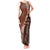 Bula Fiji Tank Maxi Dress Tribal Masi Tapa - Brown LT7 Women Brown - Polynesian Pride